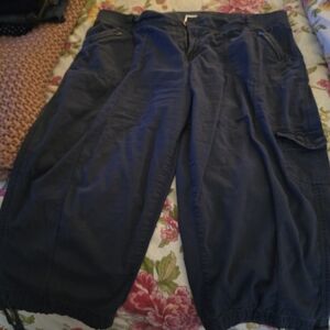 Sonoma Navy & Tan Cropped Pants LOT Of 2